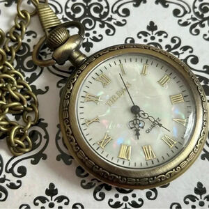 4/$100 BRASS pocket analog  watch, father day gift